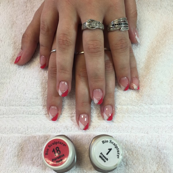 Pose de gel French Fantaisie
